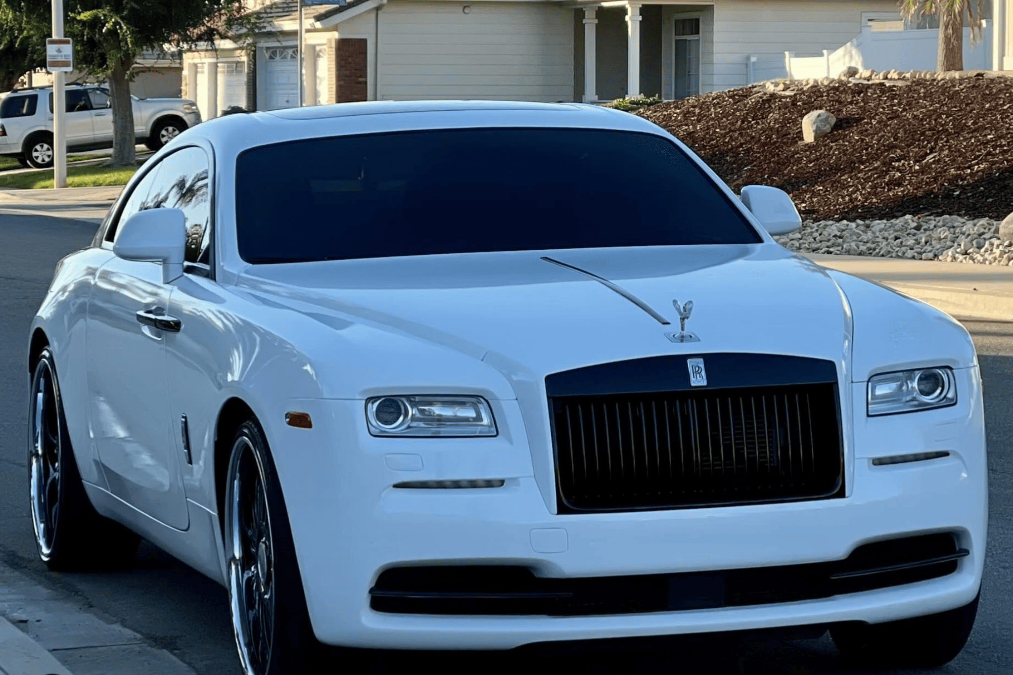 Luxury car leather interior detail